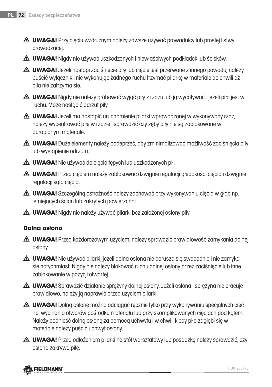 Fieldmann FDK 2001-E User Manual | Page 92 / 122