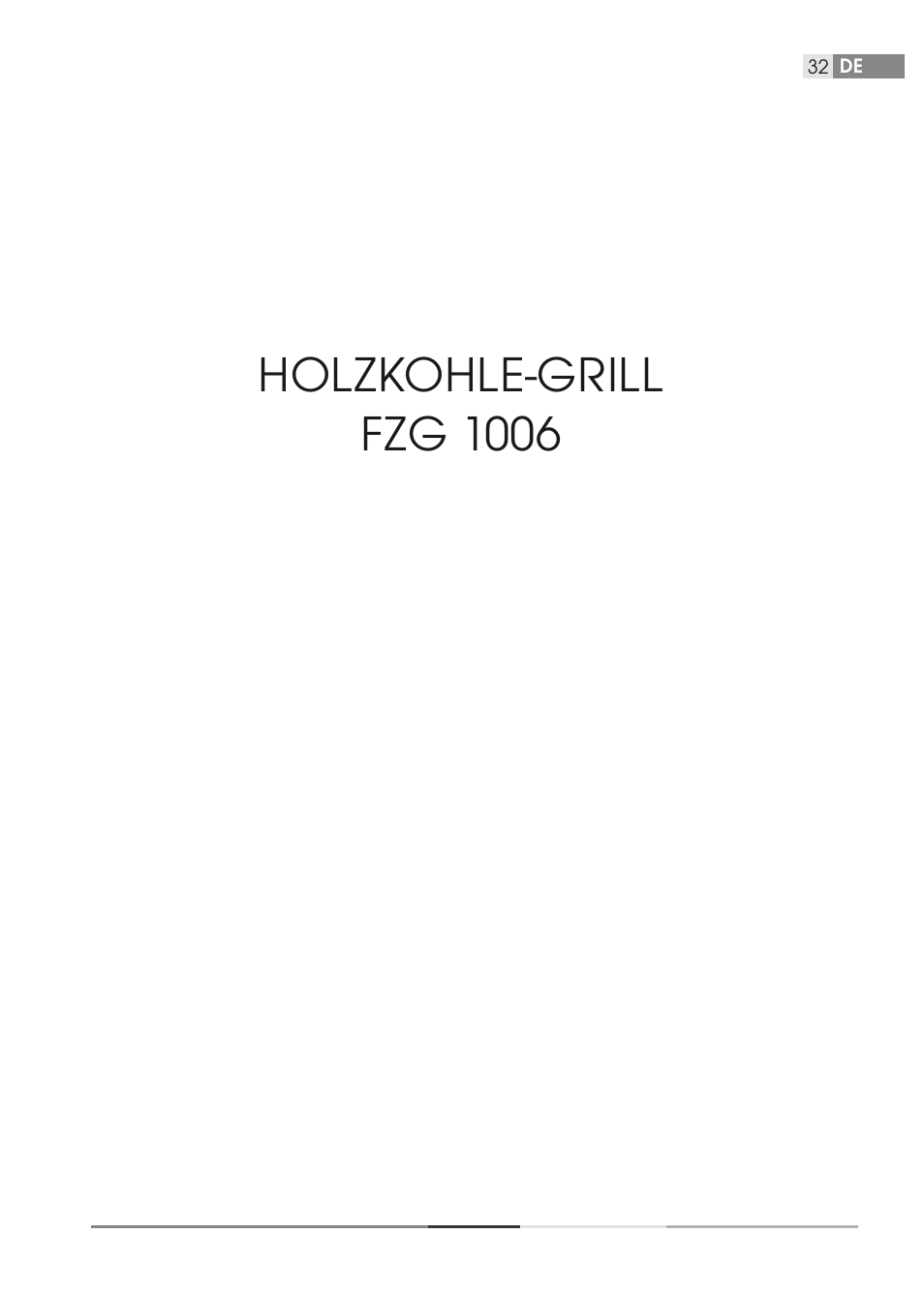 Holzkohle-grill fzg 1006 | Fieldmann FZG 1006 User Manual | Page 32 / 58