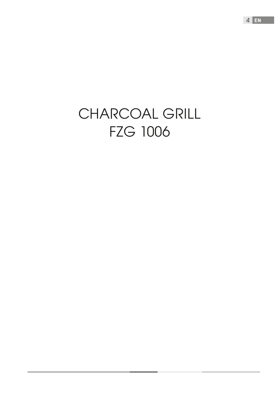 Charcoal grill fzg 1006 | Fieldmann FZG 1006 User Manual | Page 4 / 58