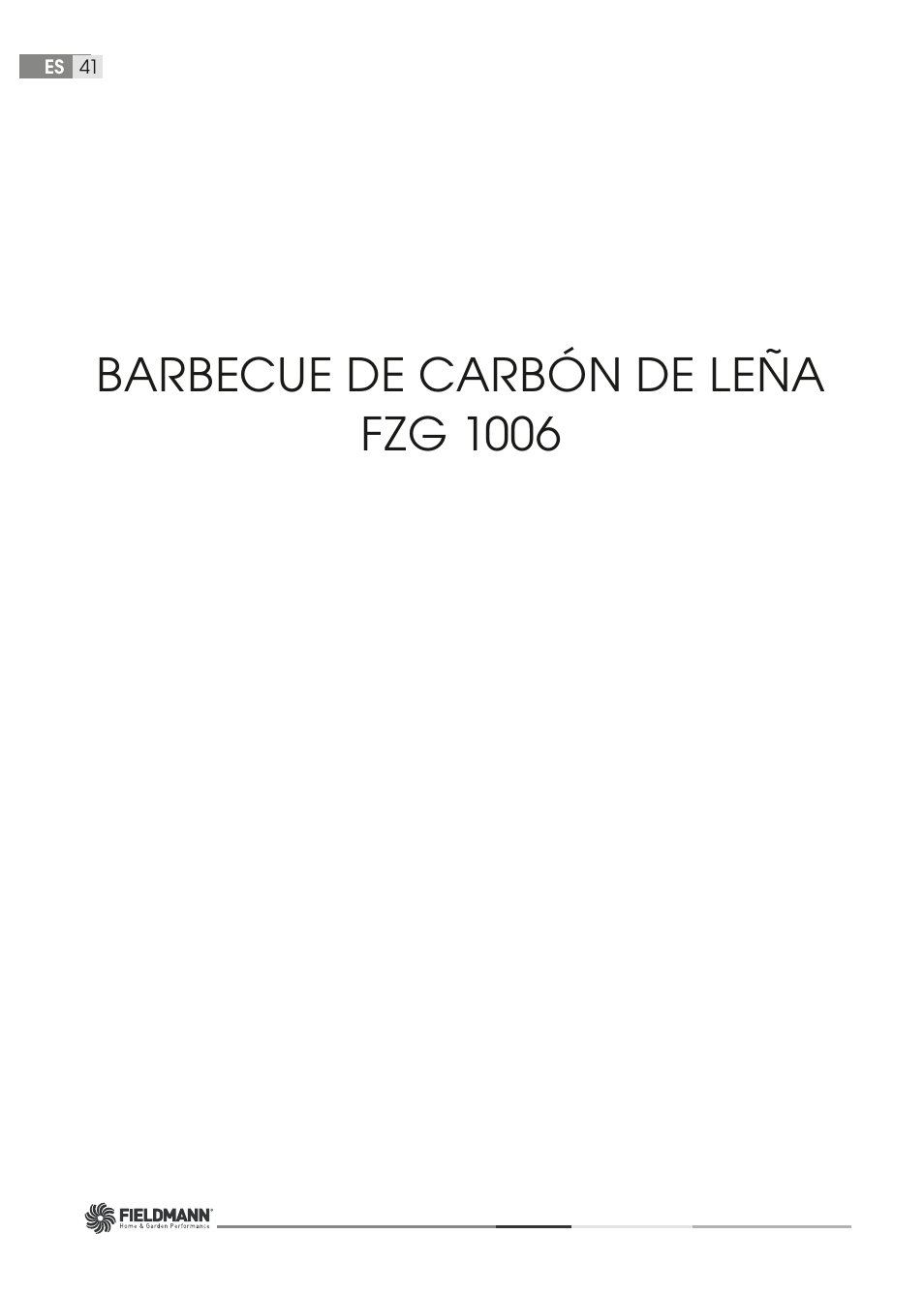 Barbecue de carbón de leña fzg 1006 | Fieldmann FZG 1006 User Manual | Page 41 / 58