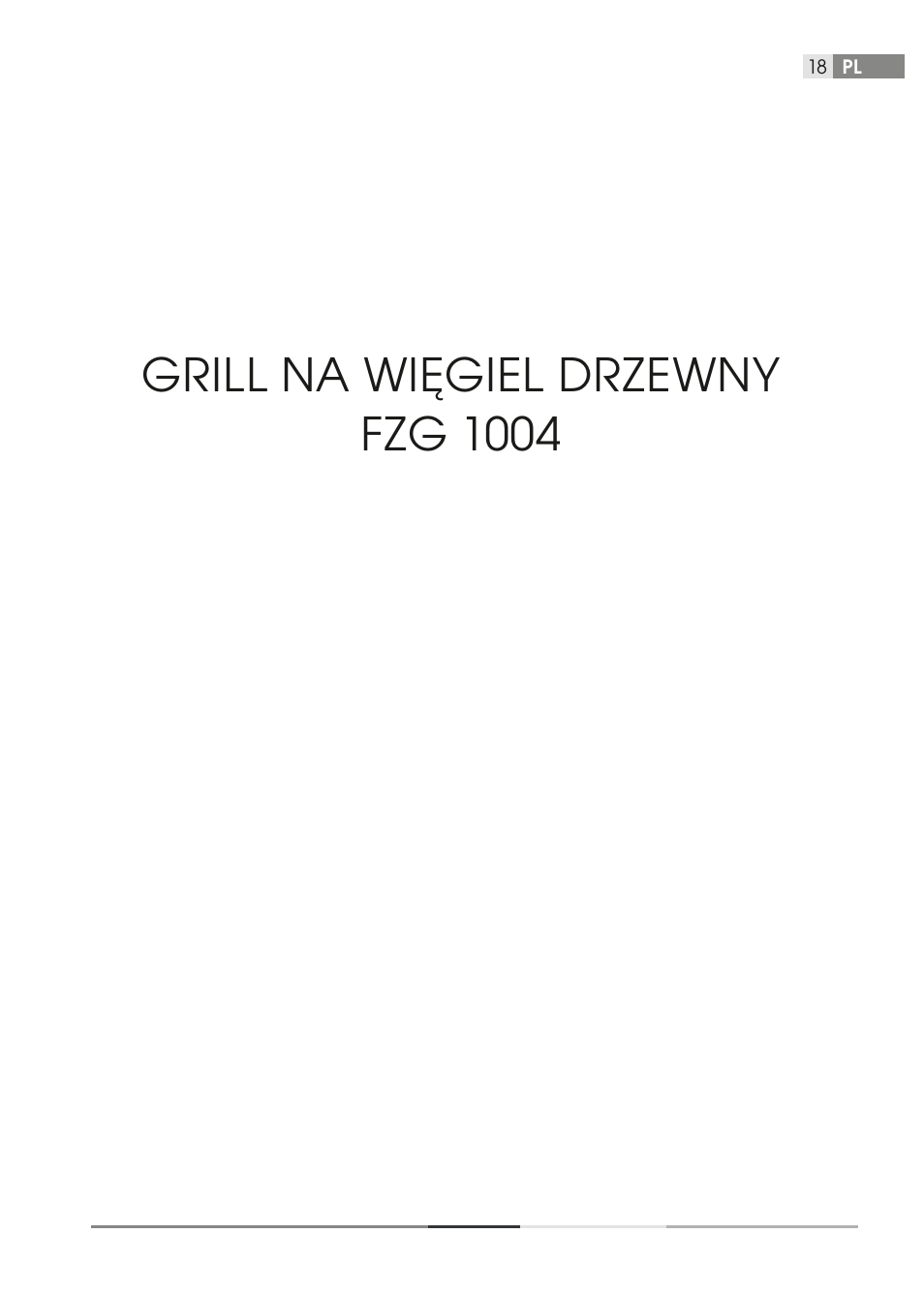 Grill na więgiel drzewny fzg 1004 | Fieldmann FZG 1004 User Manual | Page 18 / 60
