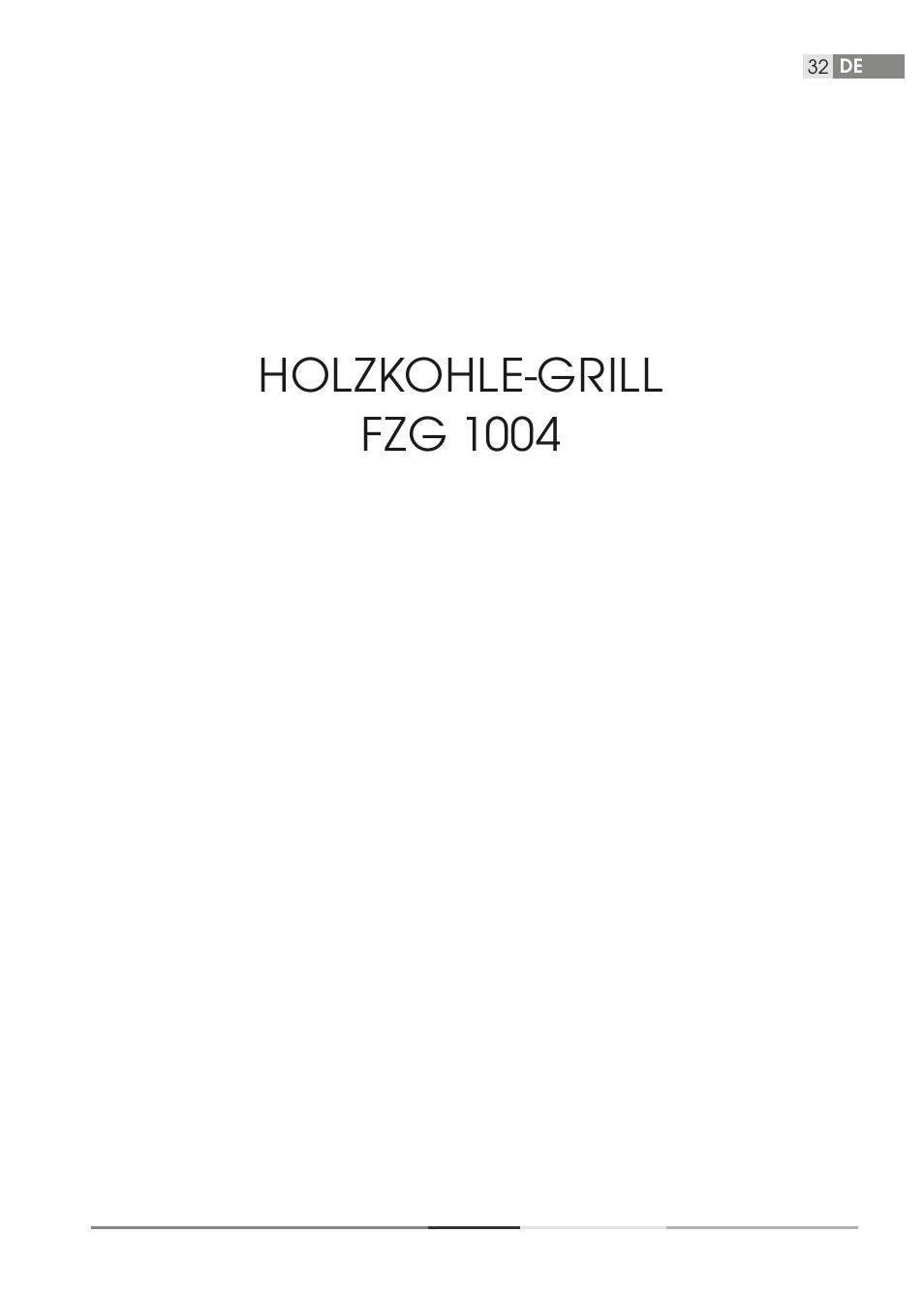 Holzkohle-grill fzg 1004 | Fieldmann FZG 1004 User Manual | Page 32 / 60