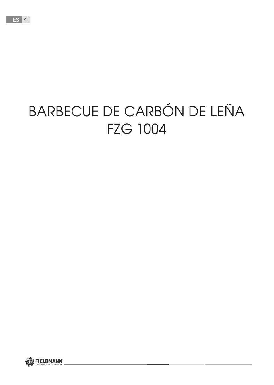 Barbecue de carbón de leña fzg 1004 | Fieldmann FZG 1004 User Manual | Page 41 / 60