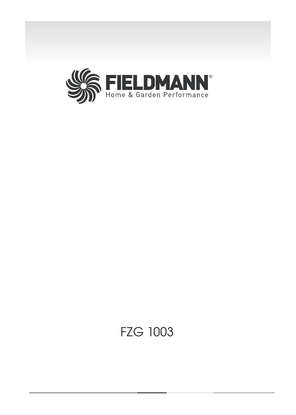 Fieldmann FZG 1003 User Manual | 54 pages