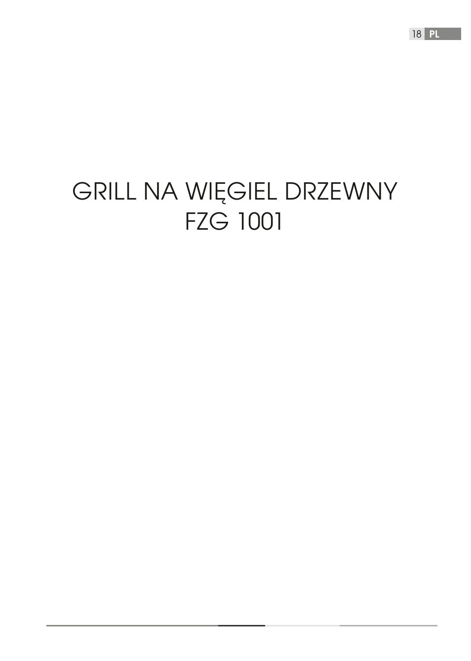 Grill na więgiel drzewny fzg 1001 | Fieldmann FZG 1001 User Manual | Page 18 / 54