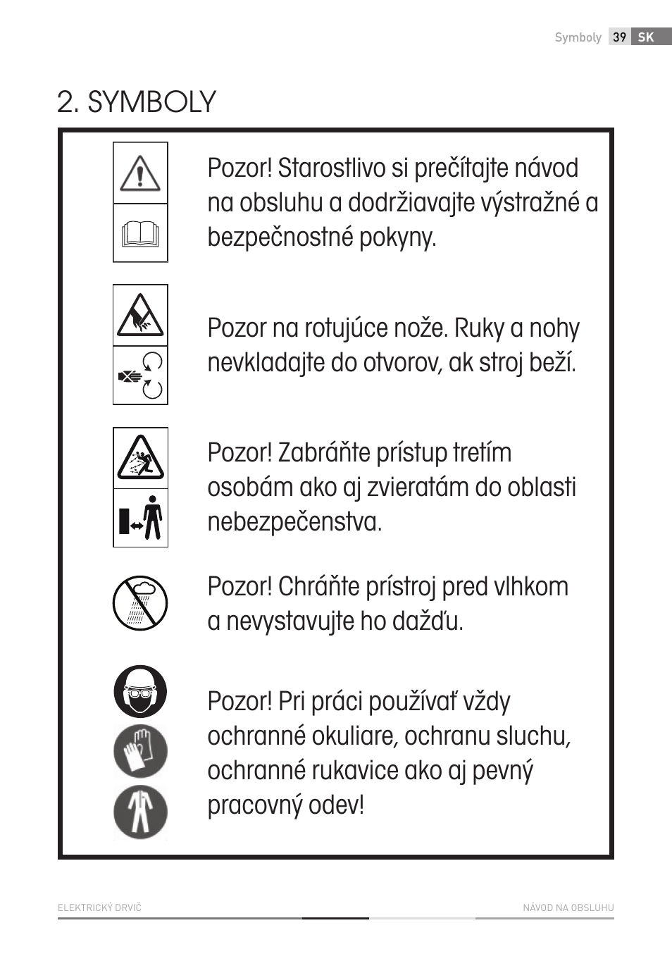 Symboly | Fieldmann FZD 4020-E User Manual | Page 39 / 82