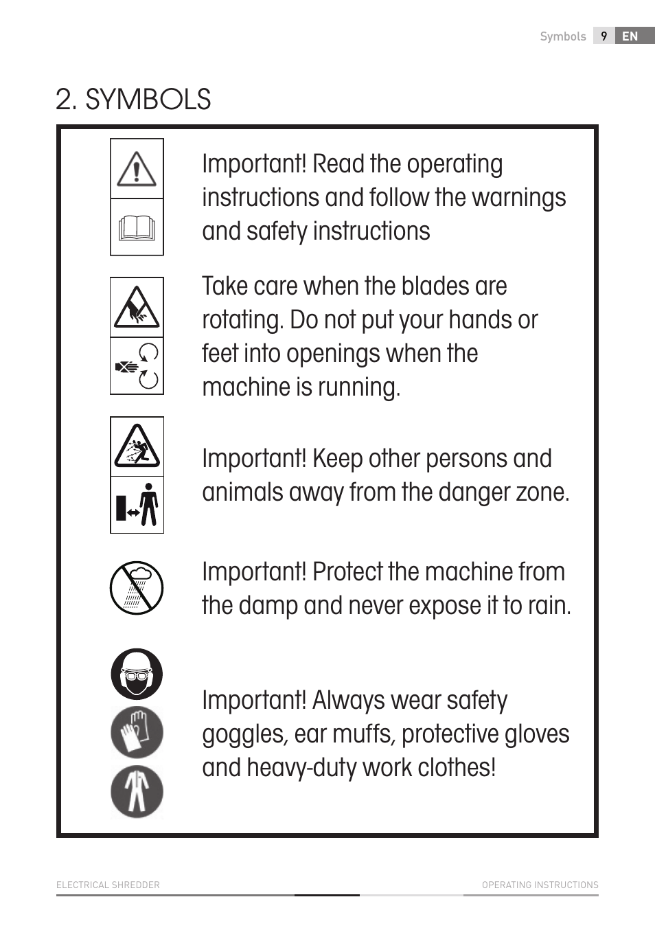 Symbols | Fieldmann FZD 4020-E User Manual | Page 9 / 82