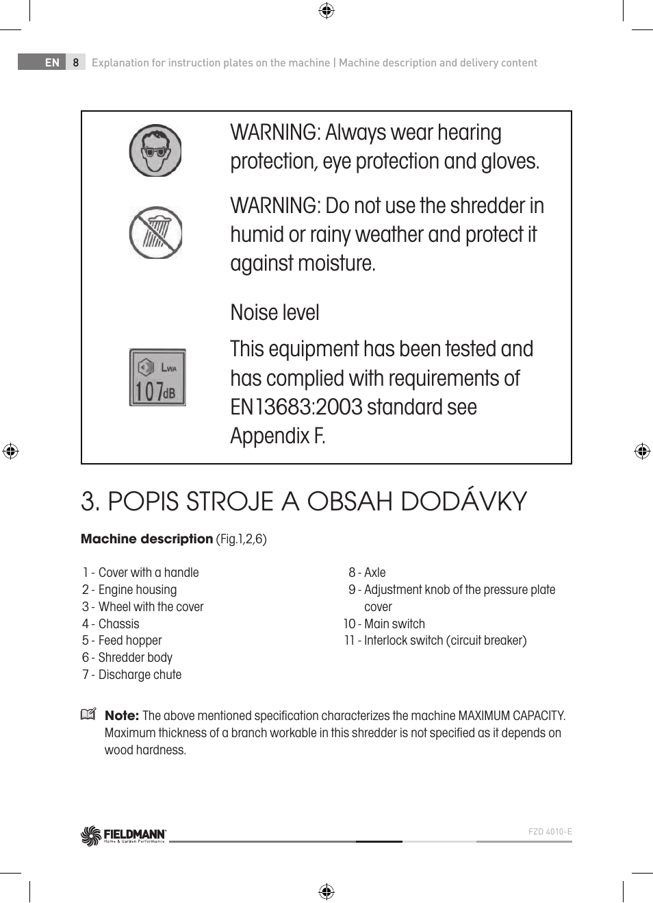 Fieldmann FZD 4010-E User Manual | Page 8 / 116