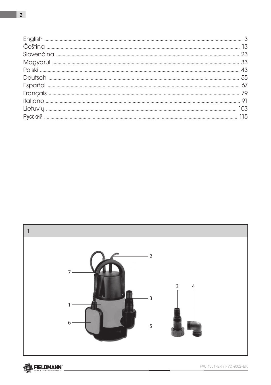 Fieldmann FVC 4001 EK User Manual | Page 2 / 126