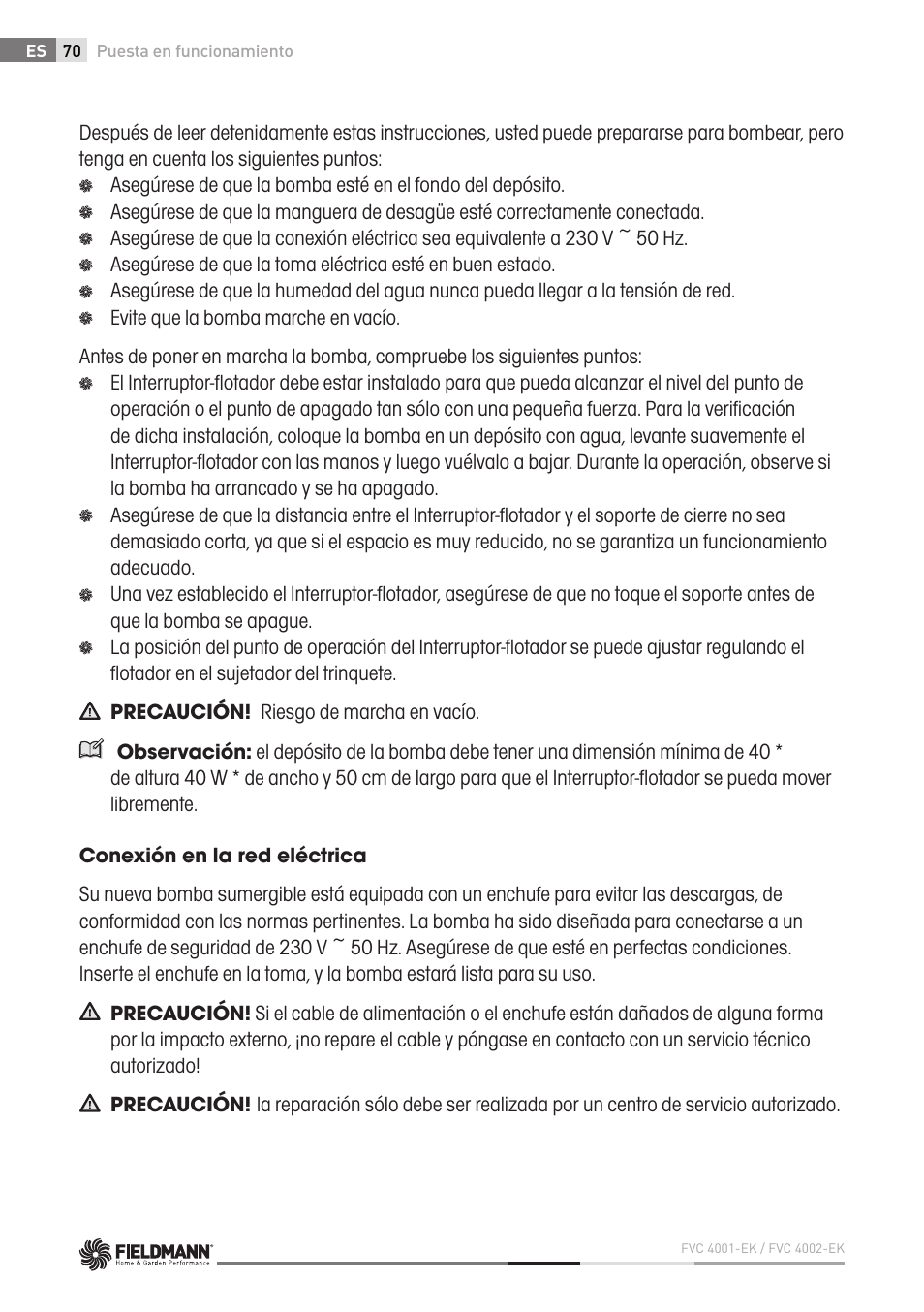 Fieldmann FVC 4001 EK User Manual | Page 70 / 126