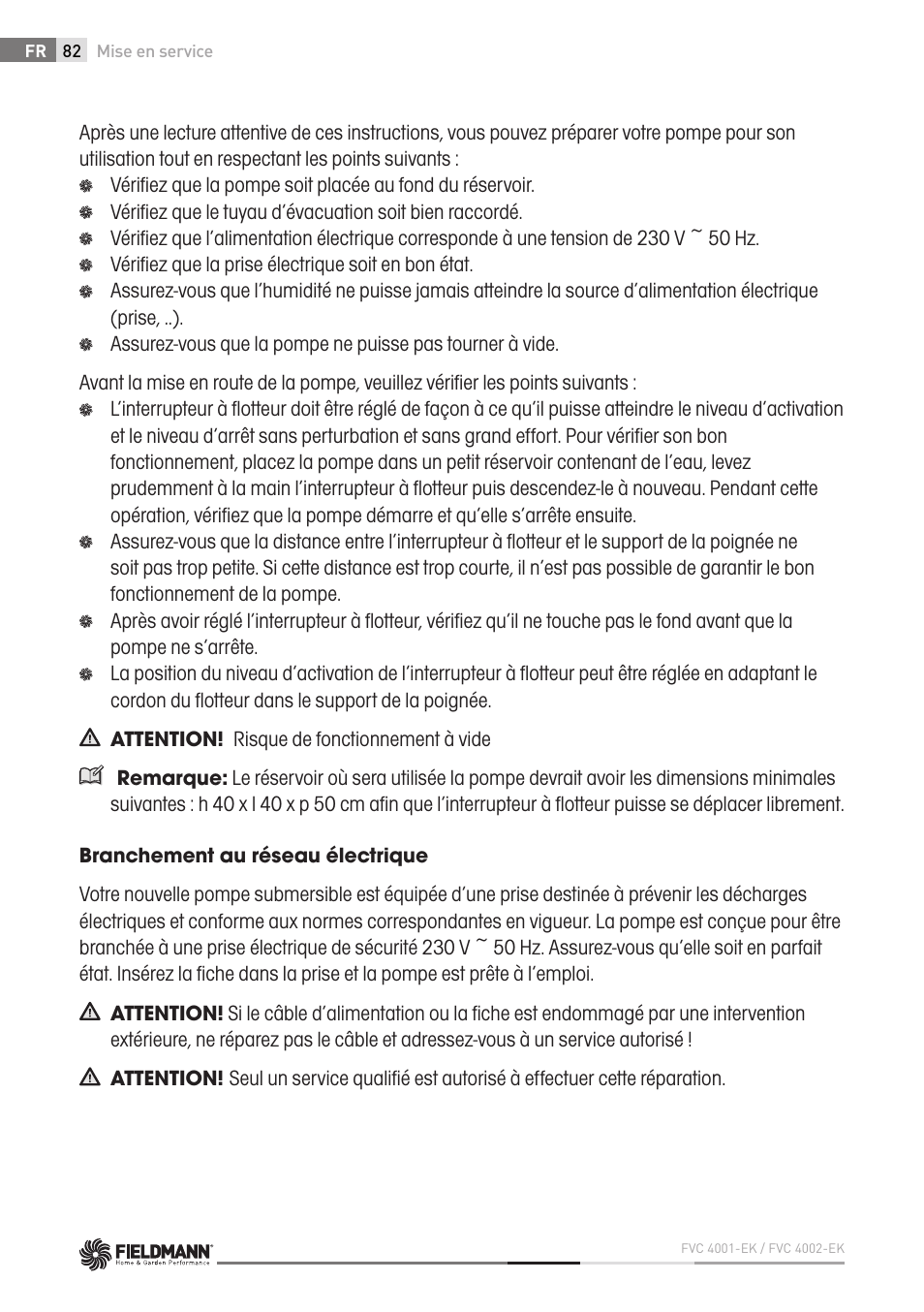 Fieldmann FVC 4001 EK User Manual | Page 82 / 126