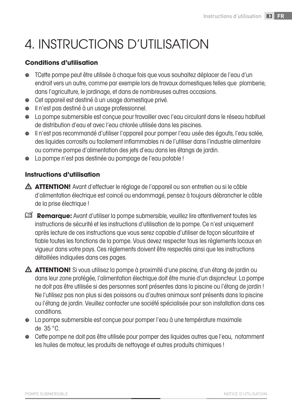 Instructions d’utilisation | Fieldmann FVC 4001 EK User Manual | Page 83 / 126