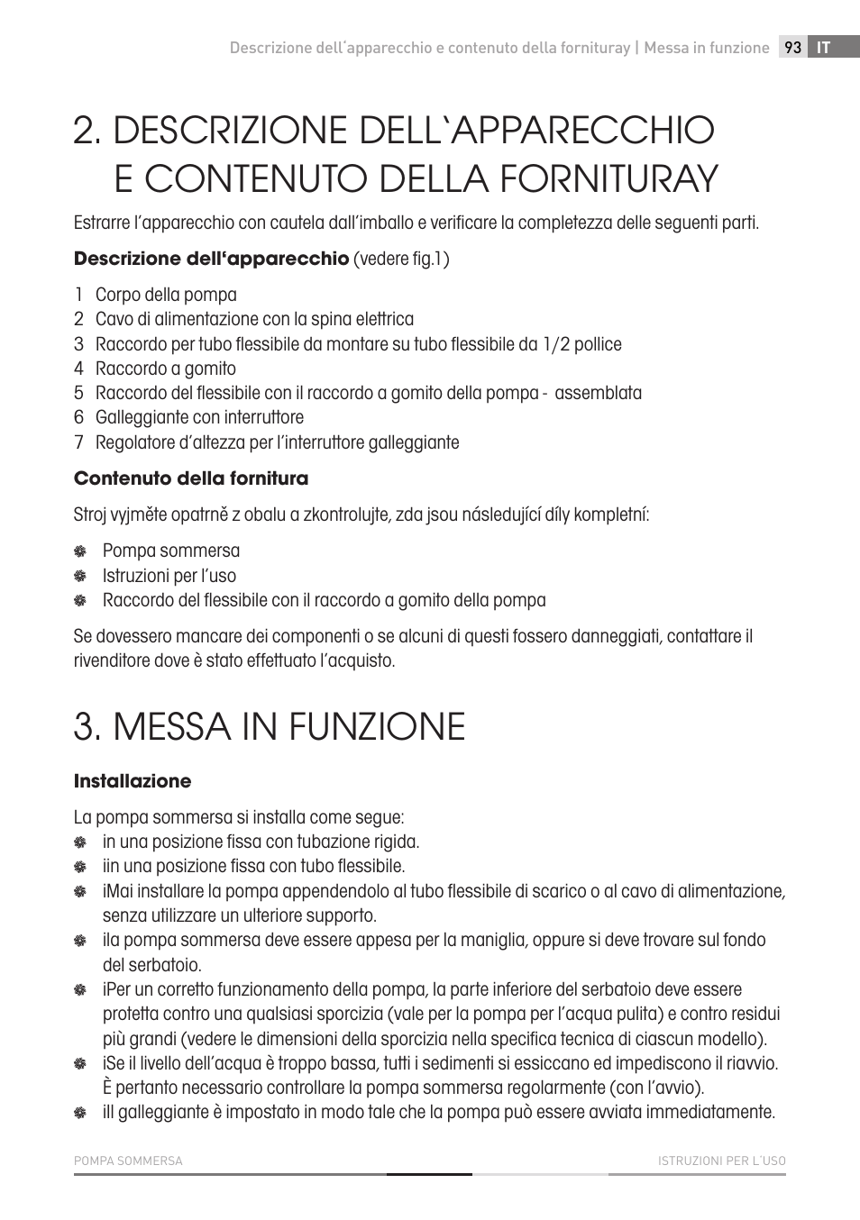 Messa in funzione | Fieldmann FVC 4001 EK User Manual | Page 93 / 126