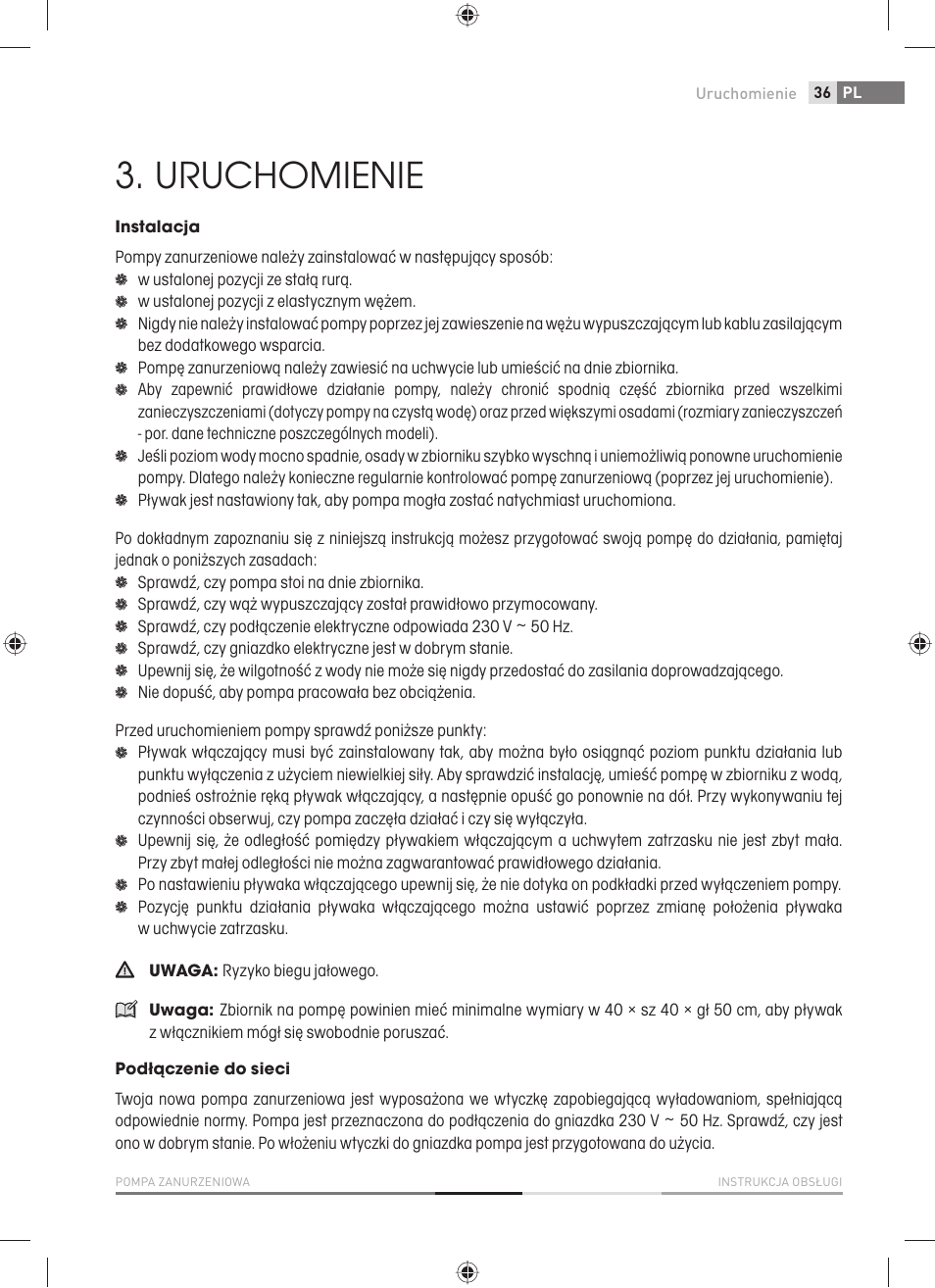 Uruchomienie | Fieldmann FVC 2001-EC User Manual | Page 37 / 60
