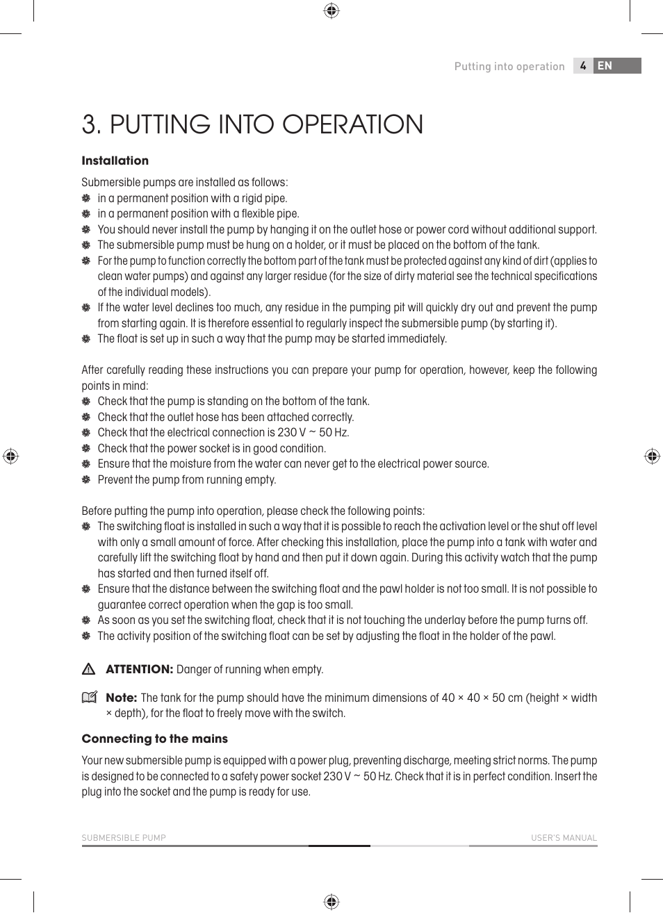 Putting into operation | Fieldmann FVC 2001-EC User Manual | Page 5 / 60