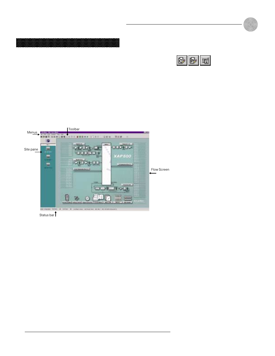 Flow screen, G-ware screens, System configuration ~ g-ware screens | ClearOne comm XAPTM 800 User Manual | Page 33 / 149