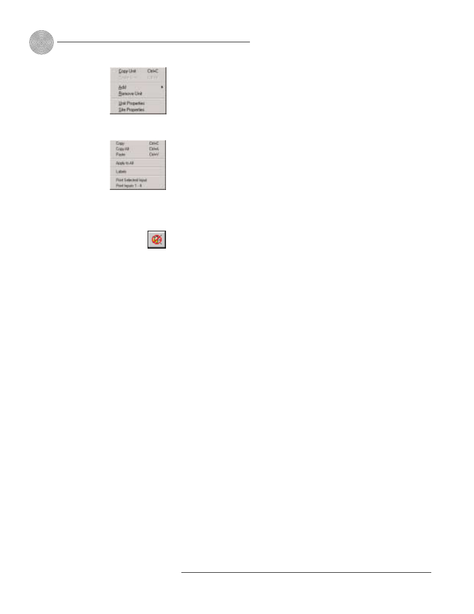 System configuration ~ g-ware screens, Copying and pasting settings, Safety mute | Status bar | ClearOne comm XAPTM 800 User Manual | Page 34 / 149