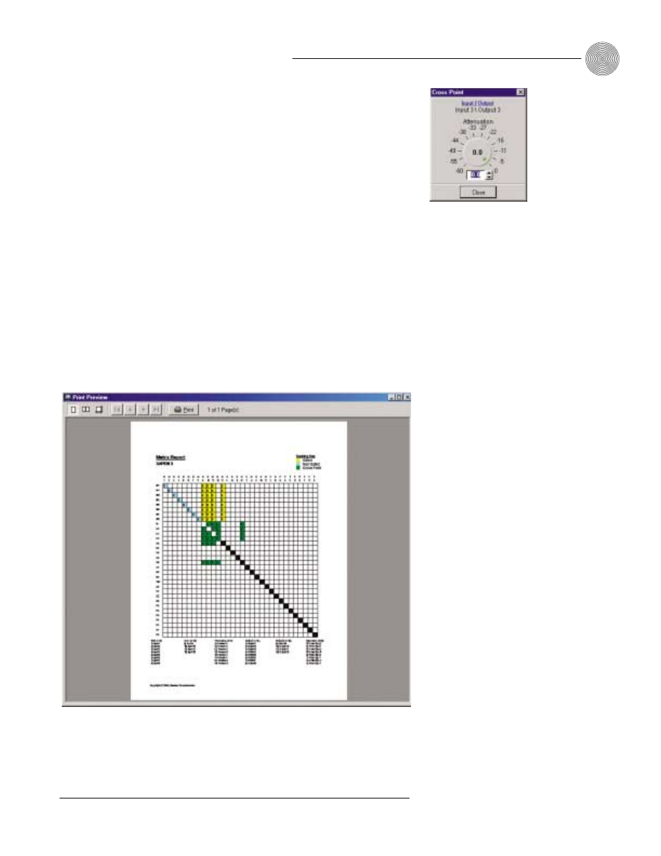 Matrix report, System configuration ~ audio routing | ClearOne comm XAPTM 800 User Manual | Page 37 / 149