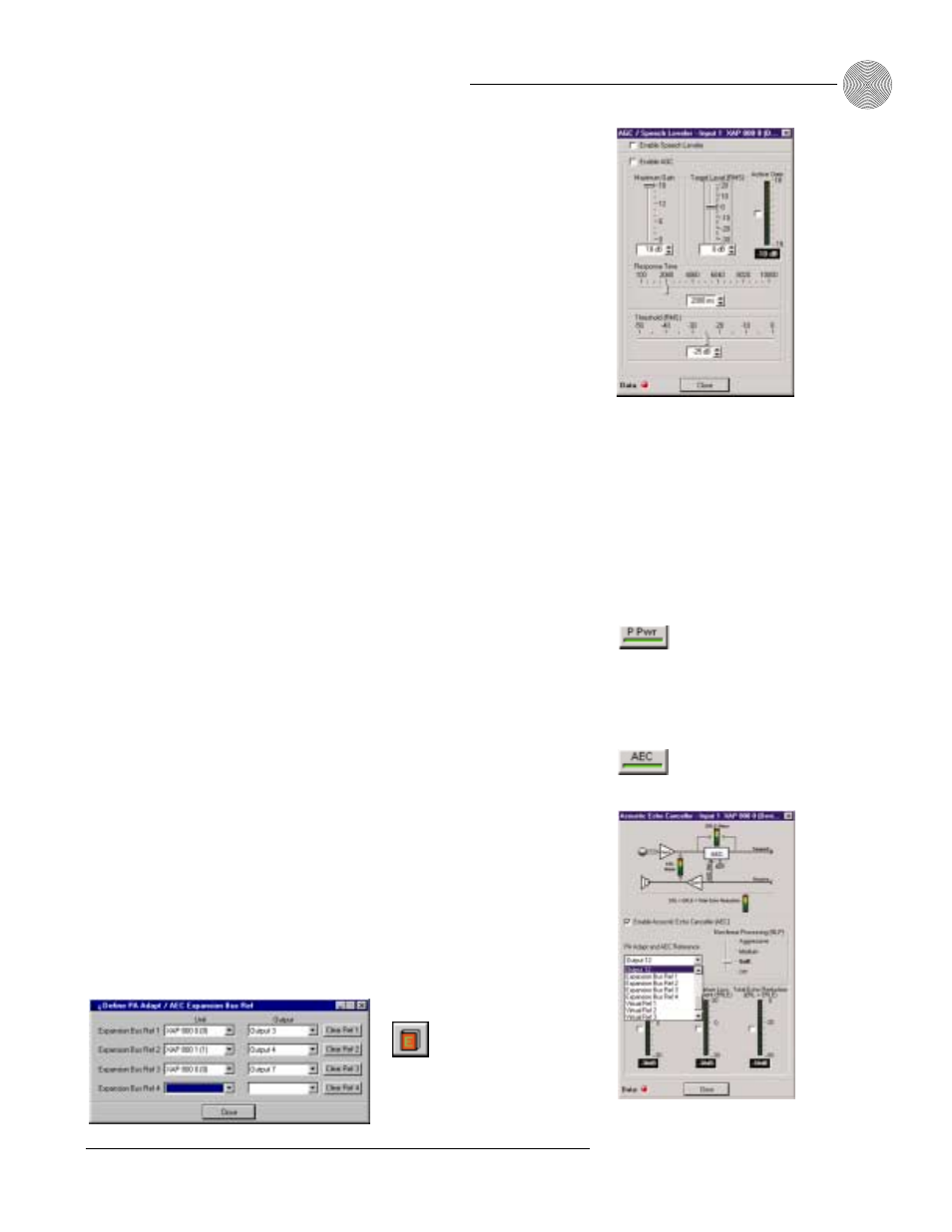 System configuration ~ inputs and outputs, P pwr (phantom power) | ClearOne comm XAPTM 800 User Manual | Page 39 / 149