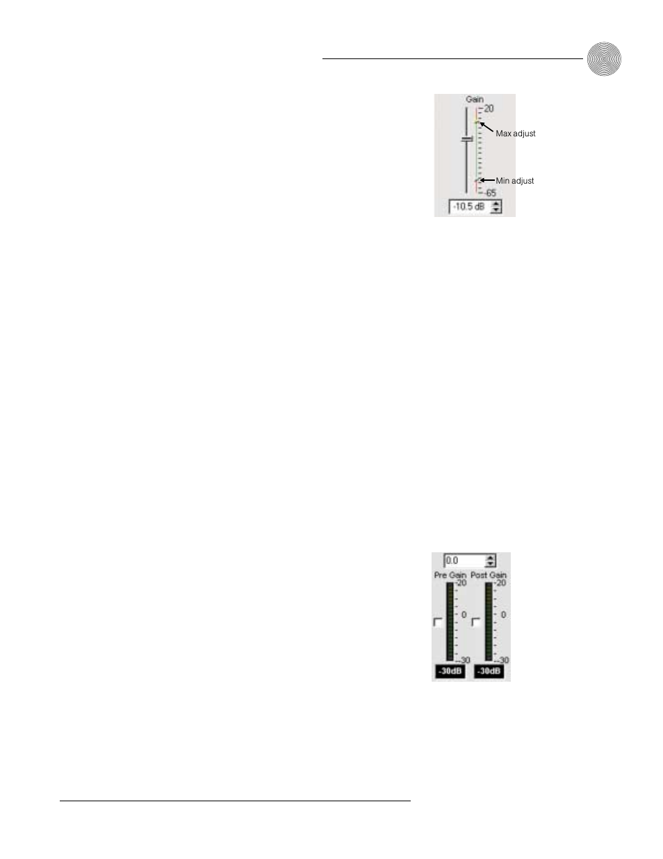 System configuration ~ inputs and outputs, Gain, Meters | ClearOne comm XAPTM 800 User Manual | Page 51 / 149