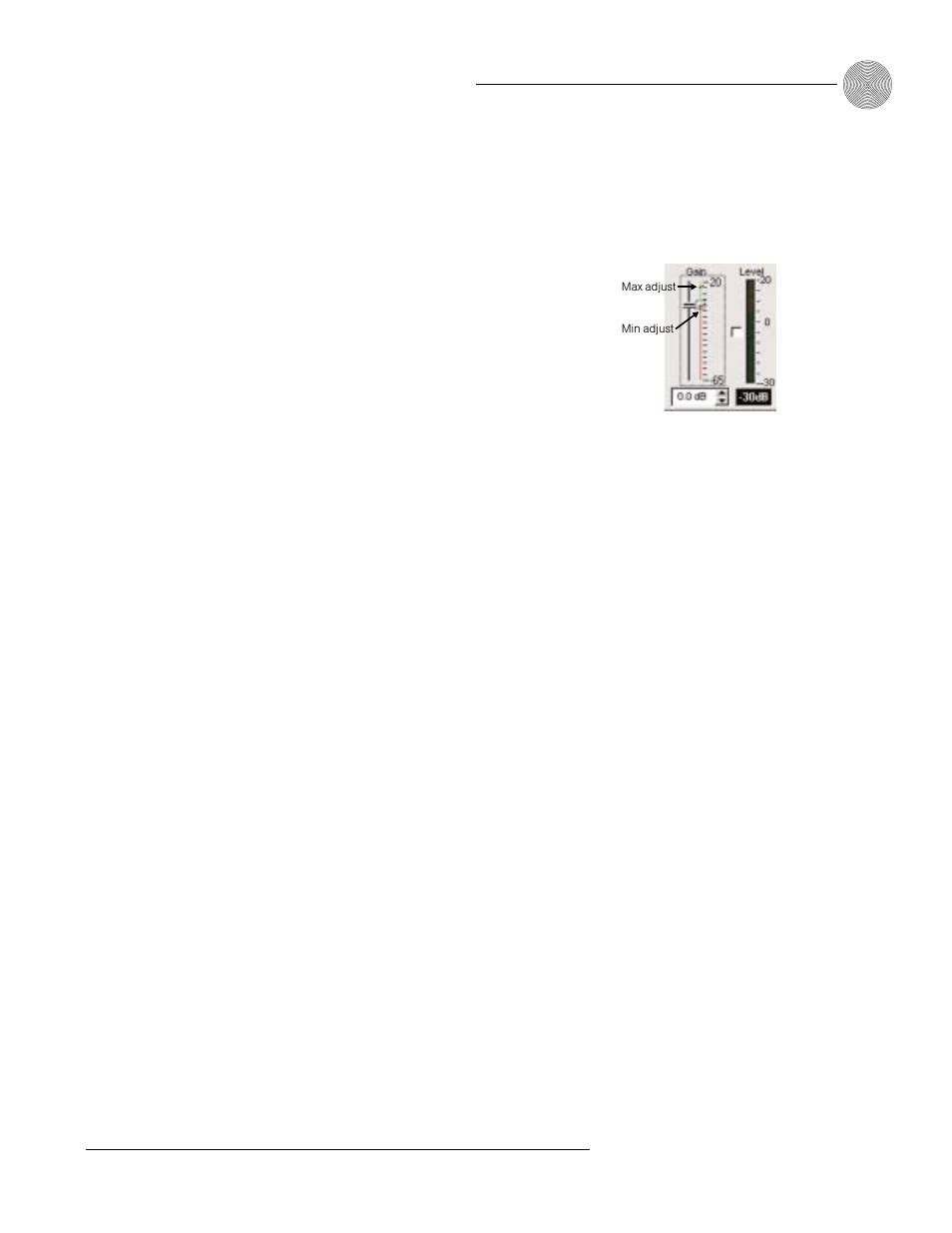 System configuration ~ inputs and outputs, Gain | ClearOne comm XAPTM 800 User Manual | Page 53 / 149