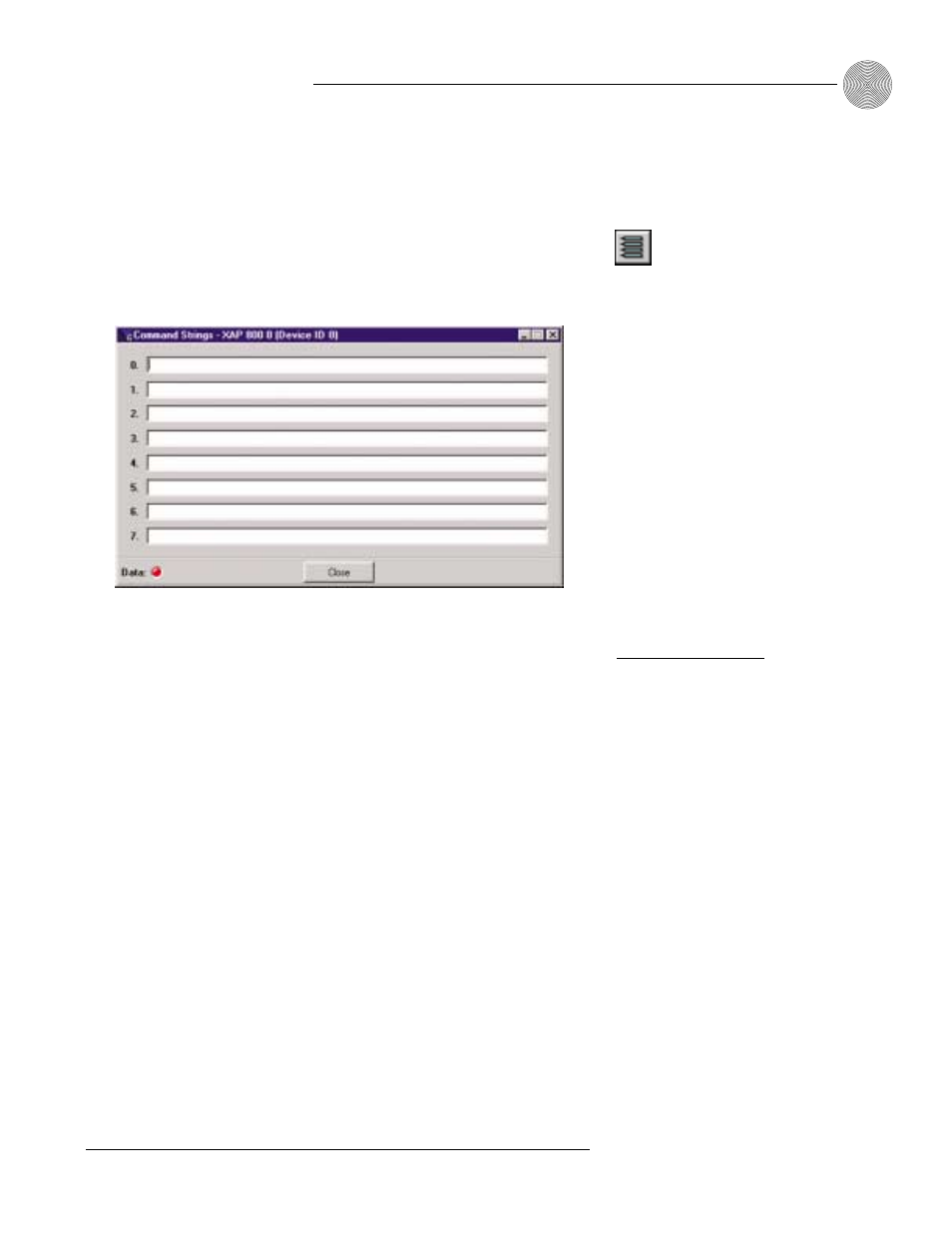 Command strings, Control ~ rs-232 port | ClearOne comm XAPTM 800 User Manual | Page 89 / 149