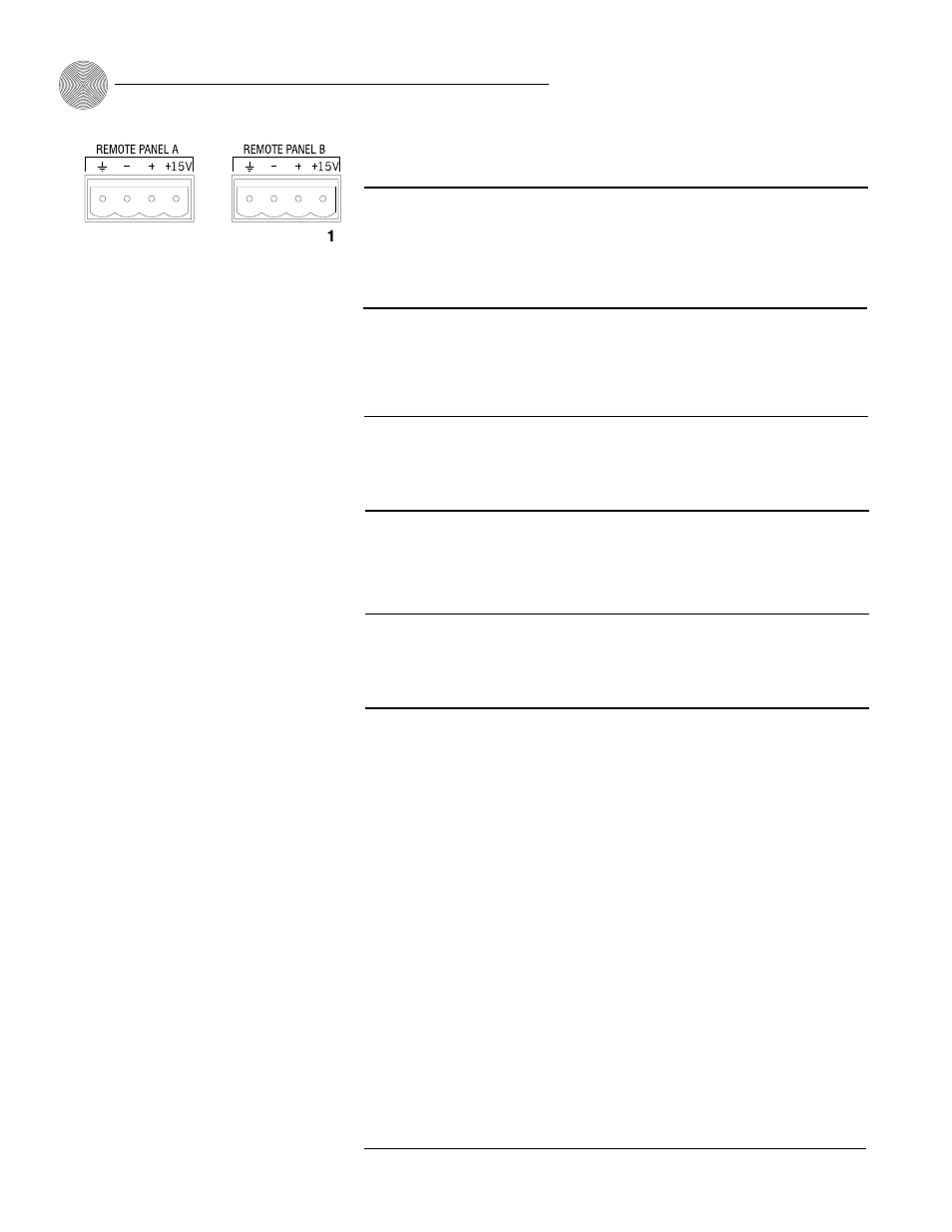 Set connector pinout, Line connector pinout, Rs-485 remote panel a and b connectors | Appendices ~ appendix b: pinouts | ClearOne comm XAPTM 800 User Manual | Page 96 / 149