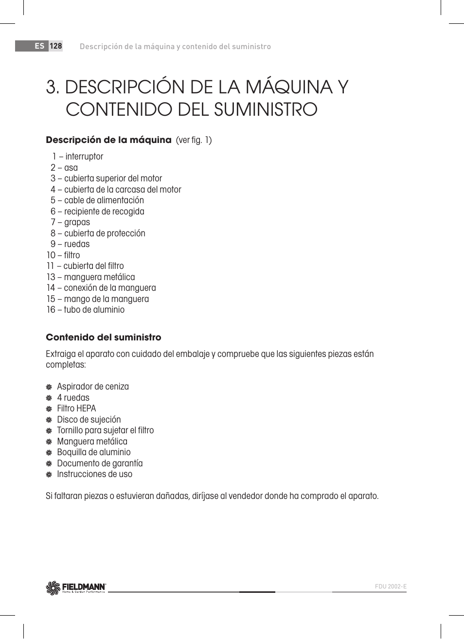 Fieldmann FDU 2002-E User Manual | Page 128 / 148