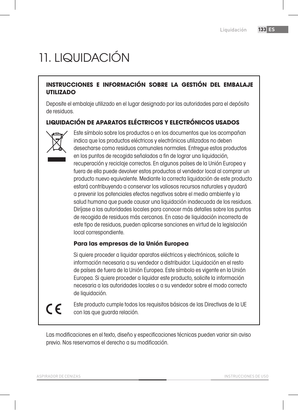 Liquidación | Fieldmann FDU 2002-E User Manual | Page 133 / 148
