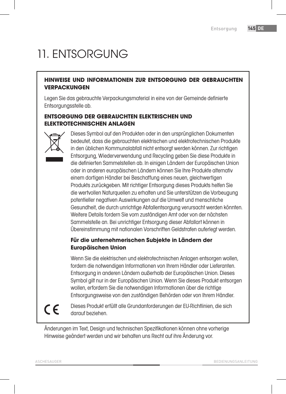 Entsorgung | Fieldmann FDU 2006-E User Manual | Page 145 / 148
