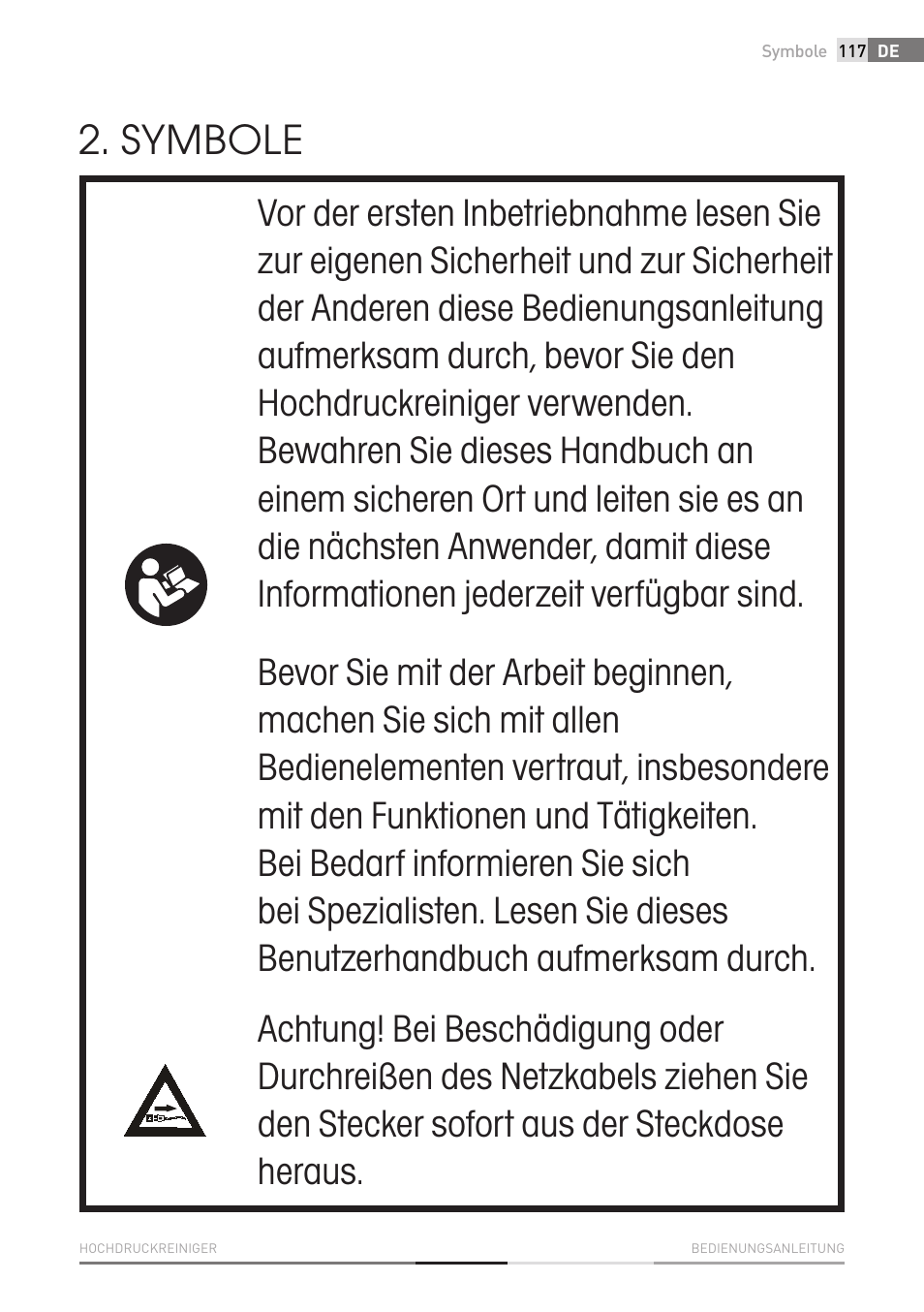 Symbole | Fieldmann FDW 2003-E User Manual | Page 117 / 302
