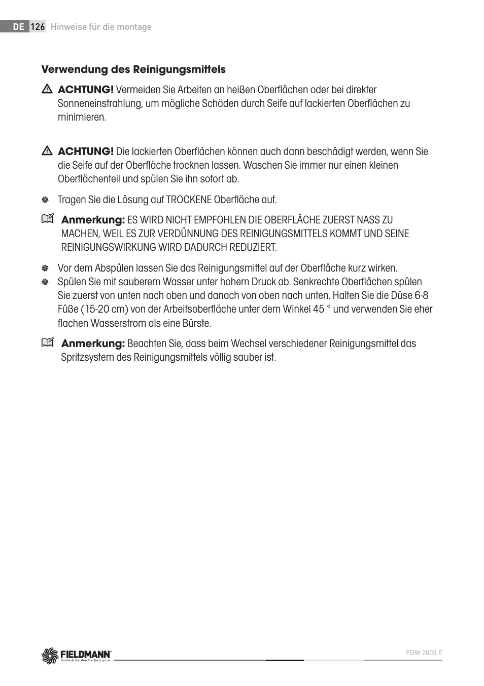 Fieldmann FDW 2003-E User Manual | Page 126 / 302