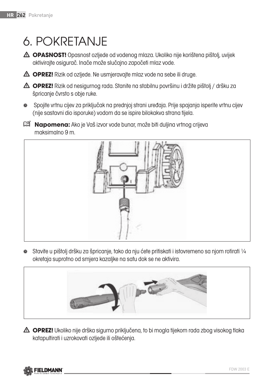 Pokretanje | Fieldmann FDW 2003-E User Manual | Page 262 / 302
