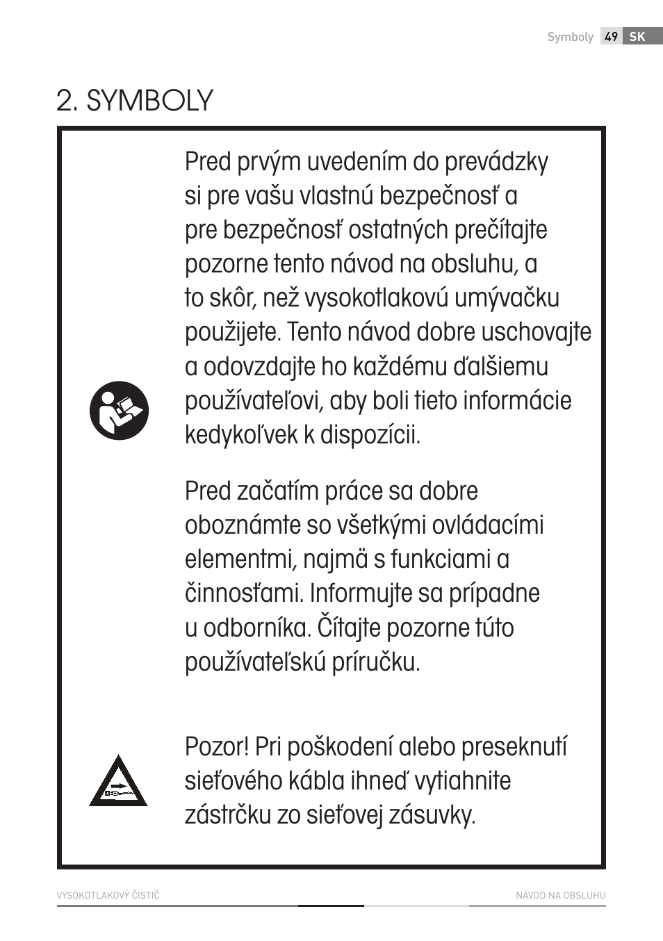 Symboly | Fieldmann FDW 2003-E User Manual | Page 49 / 302