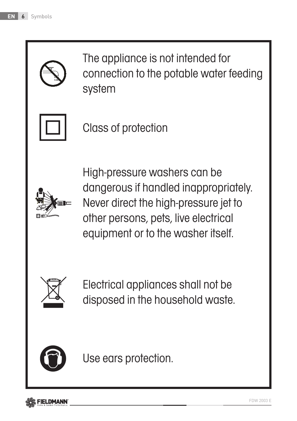 Fieldmann FDW 2003-E User Manual | Page 6 / 302