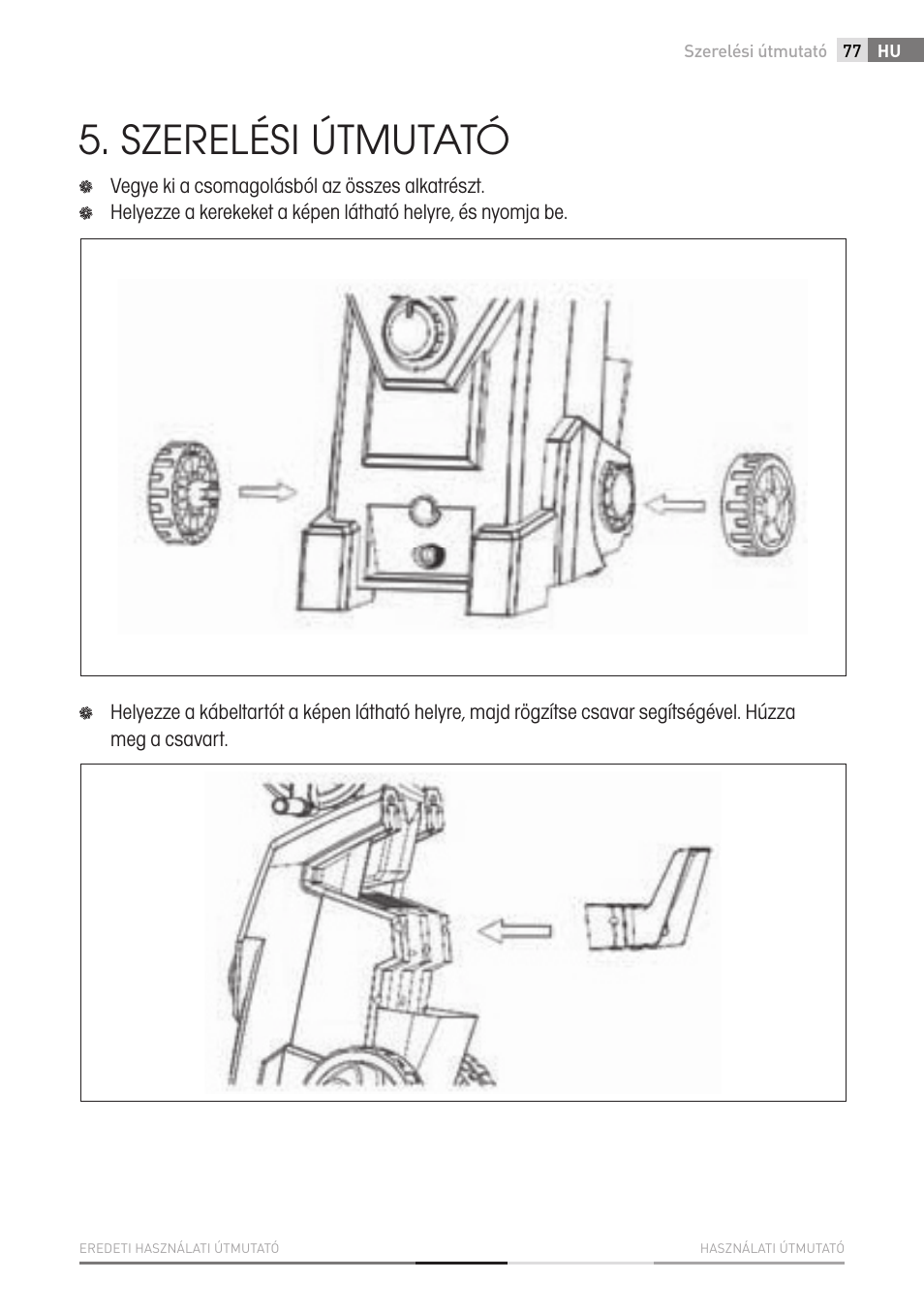 Szerelési útmutató | Fieldmann FDW 2003-E User Manual | Page 77 / 302
