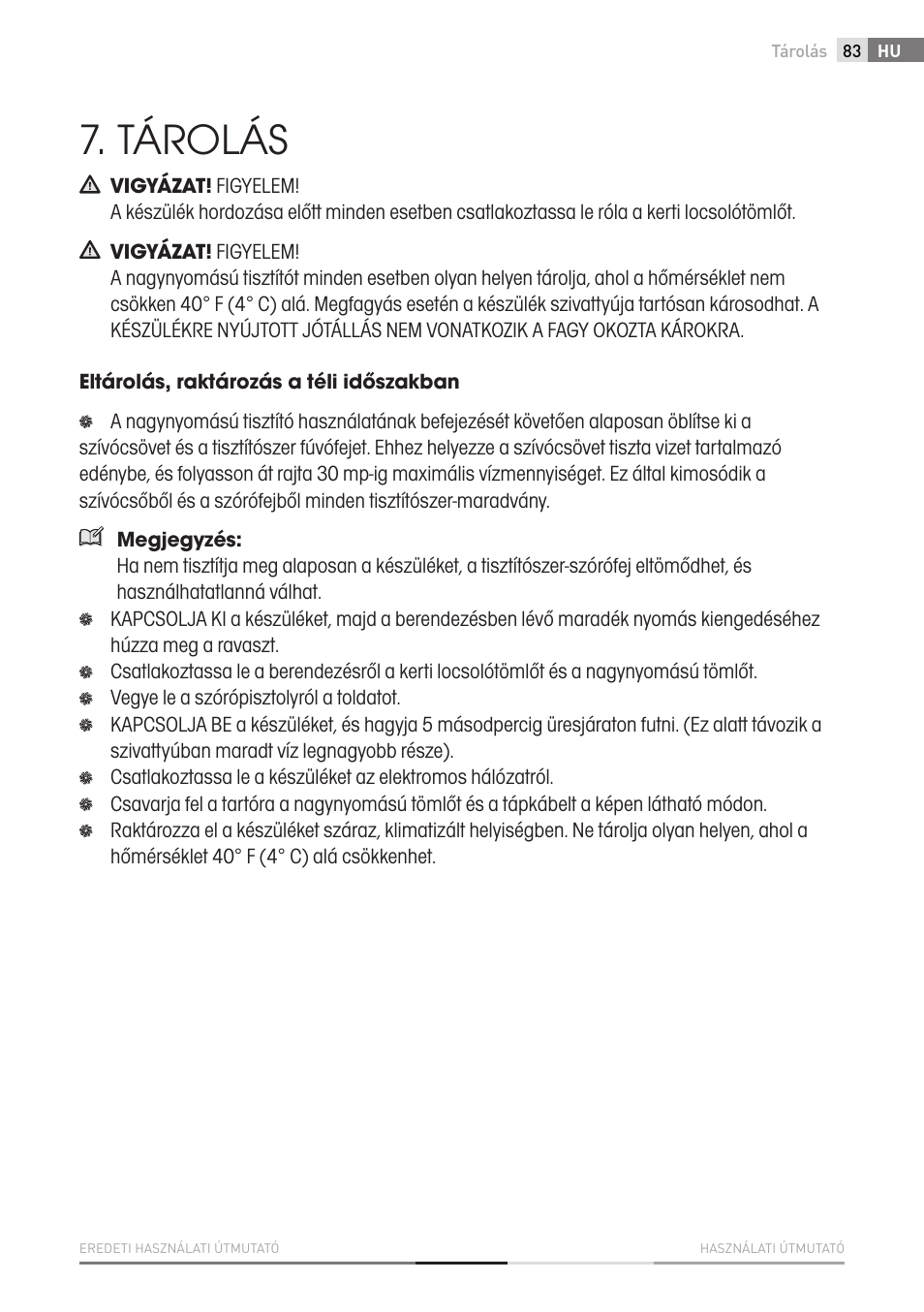 Tárolás | Fieldmann FDW 2003-E User Manual | Page 83 / 302