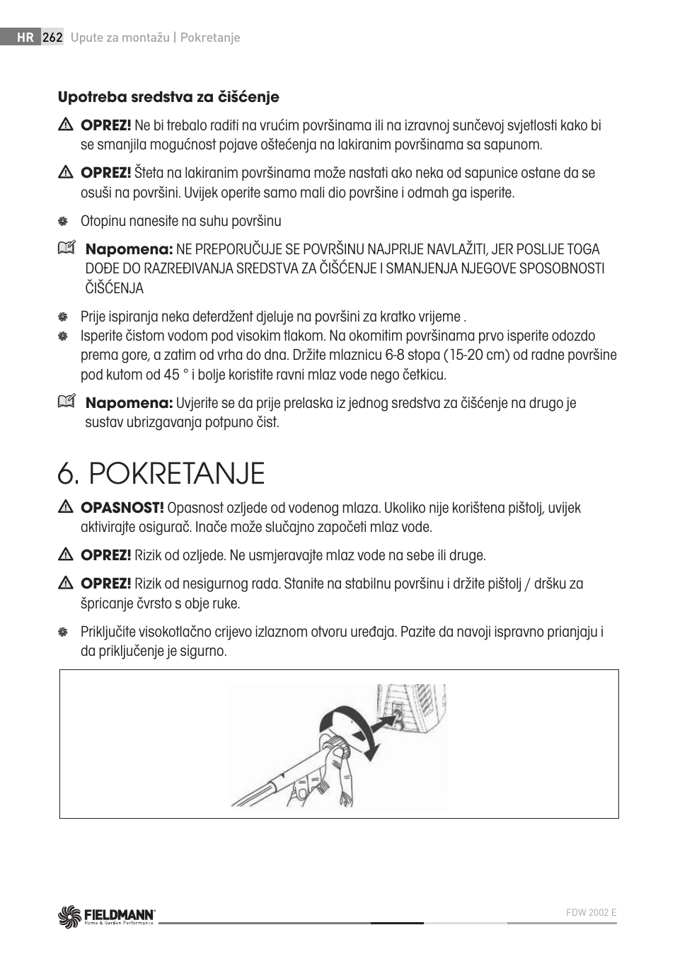 Pokretanje | Fieldmann FDW 2002-E User Manual | Page 262 / 302