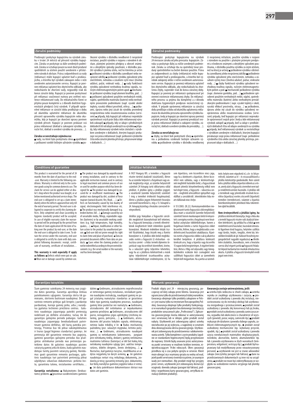 Fieldmann FDW 2002-E User Manual | Page 297 / 302