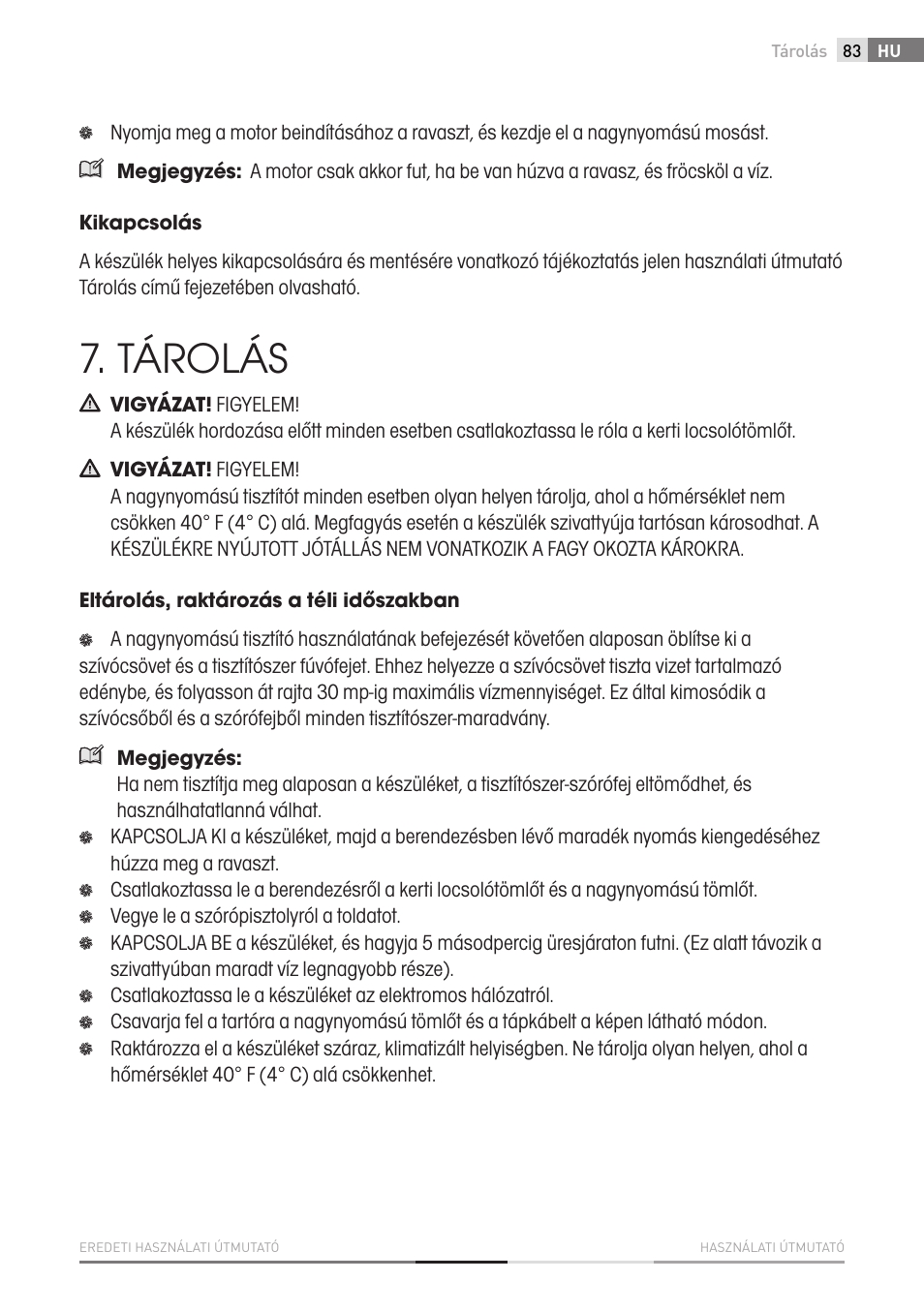 Tárolás | Fieldmann FDW 2002-E User Manual | Page 83 / 302