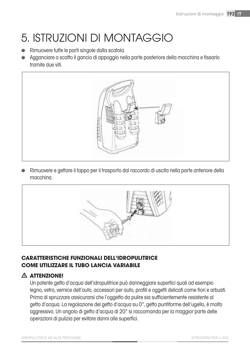 Istruzioni di montaggio | Fieldmann FDW 2001-E User Manual | Page 193 / 302