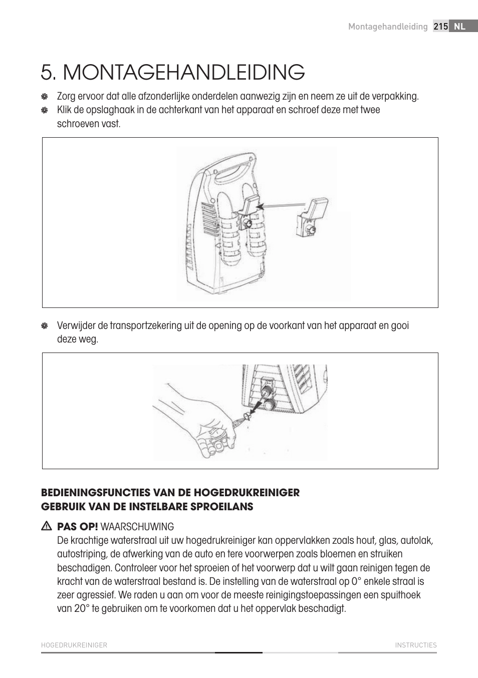 Montagehandleiding | Fieldmann FDW 2001-E User Manual | Page 215 / 302