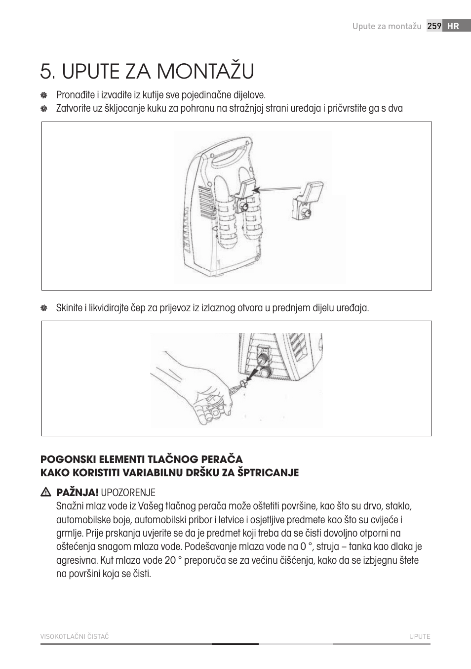 Upute za montažu | Fieldmann FDW 2001-E User Manual | Page 259 / 302