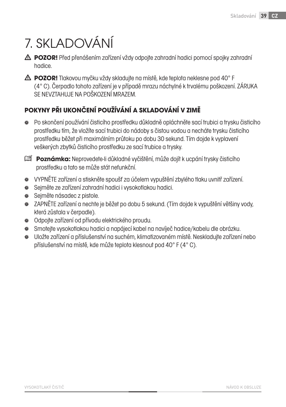 Skladování | Fieldmann FDW 2001-E User Manual | Page 39 / 302
