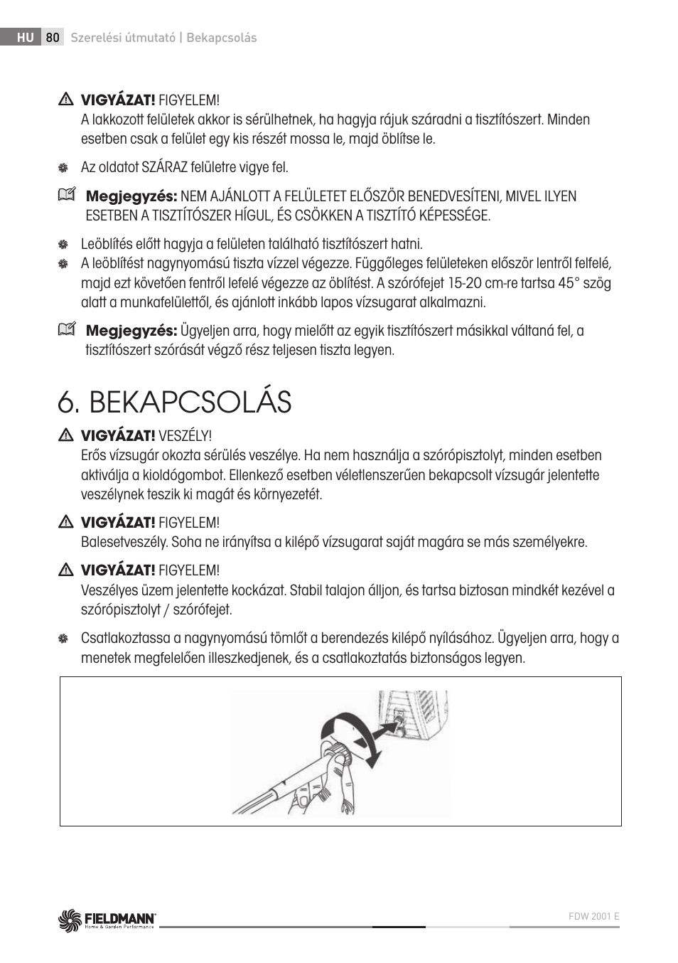 Bekapcsolás | Fieldmann FDW 2001-E User Manual | Page 80 / 302