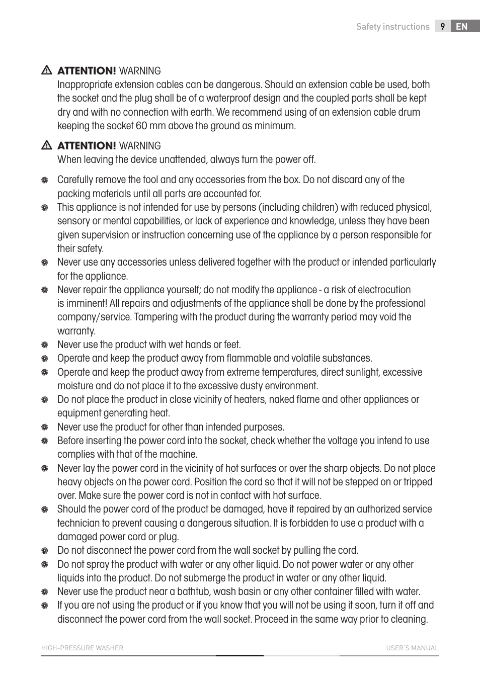 Fieldmann FDW 2001-E User Manual | Page 9 / 302
