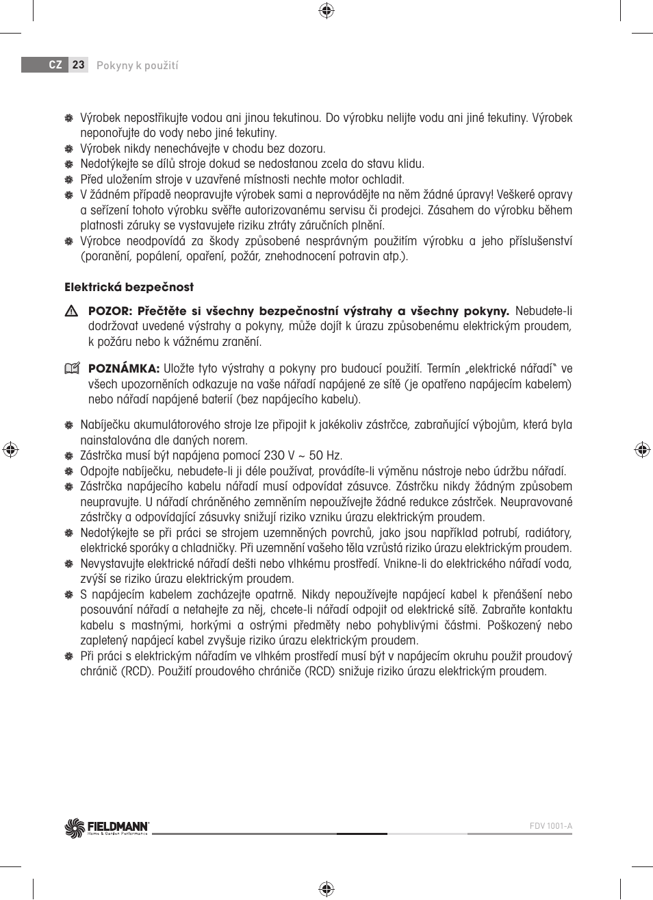Fieldmann FDV 1001-A User Manual | Page 24 / 100