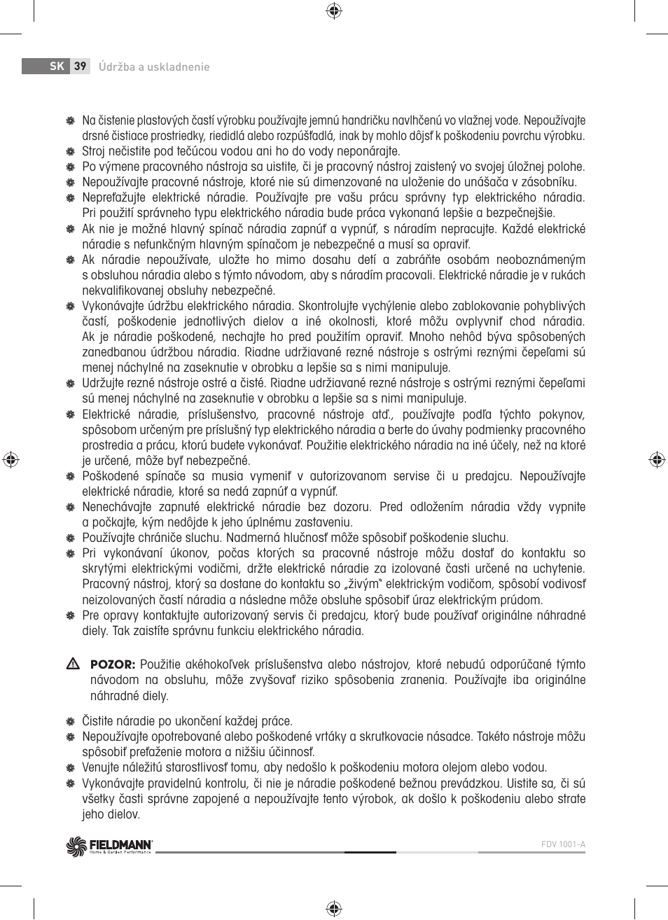 Fieldmann FDV 1001-A User Manual | Page 40 / 100
