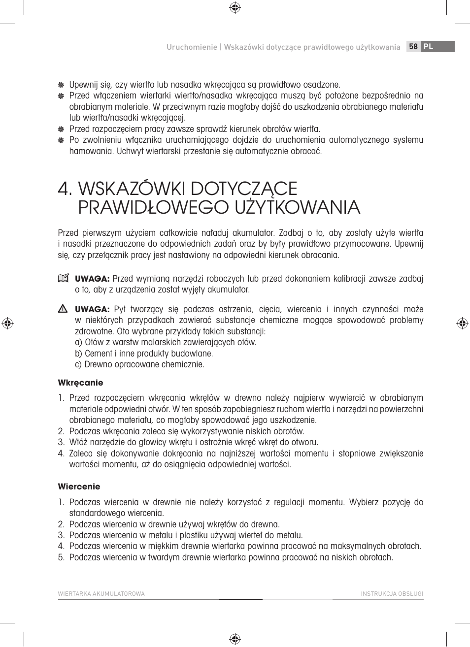 Wskazówki dotyczące prawidłowego użytkowania | Fieldmann FDV 1001-A User Manual | Page 59 / 100