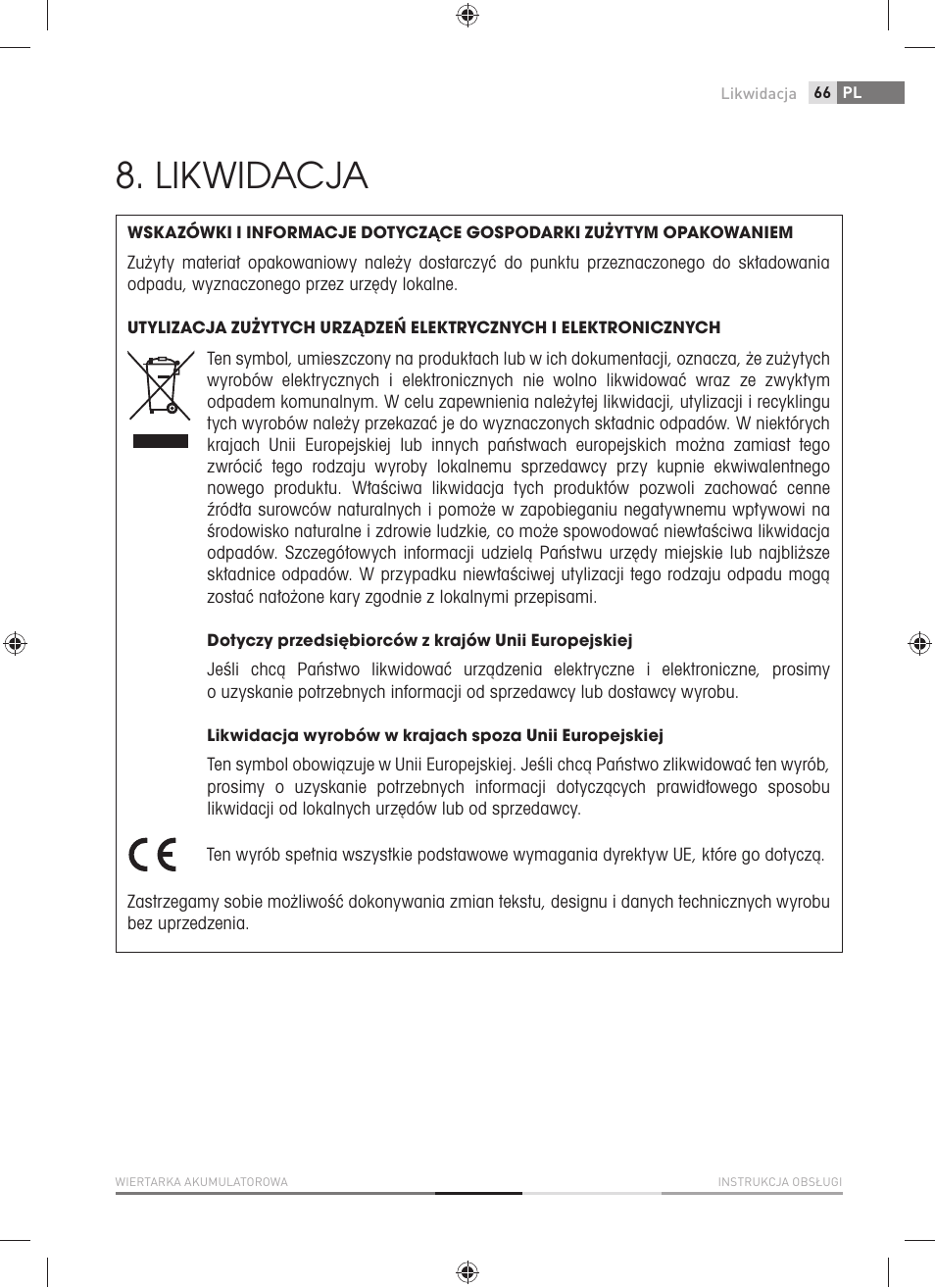Likwidacja | Fieldmann FDV 1001-A User Manual | Page 67 / 100